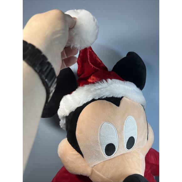 Mickey Mouse Santa Claus JUMBO Plush 48” (4 Feet Tall) Christmas Stuffed Disney - Picture 3 of 15